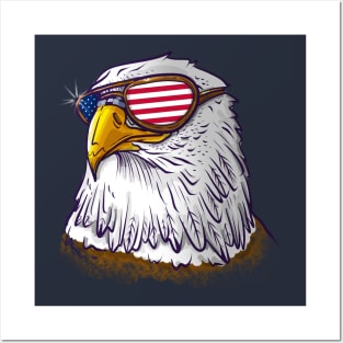 4th Of July American Eagle Posters and Art